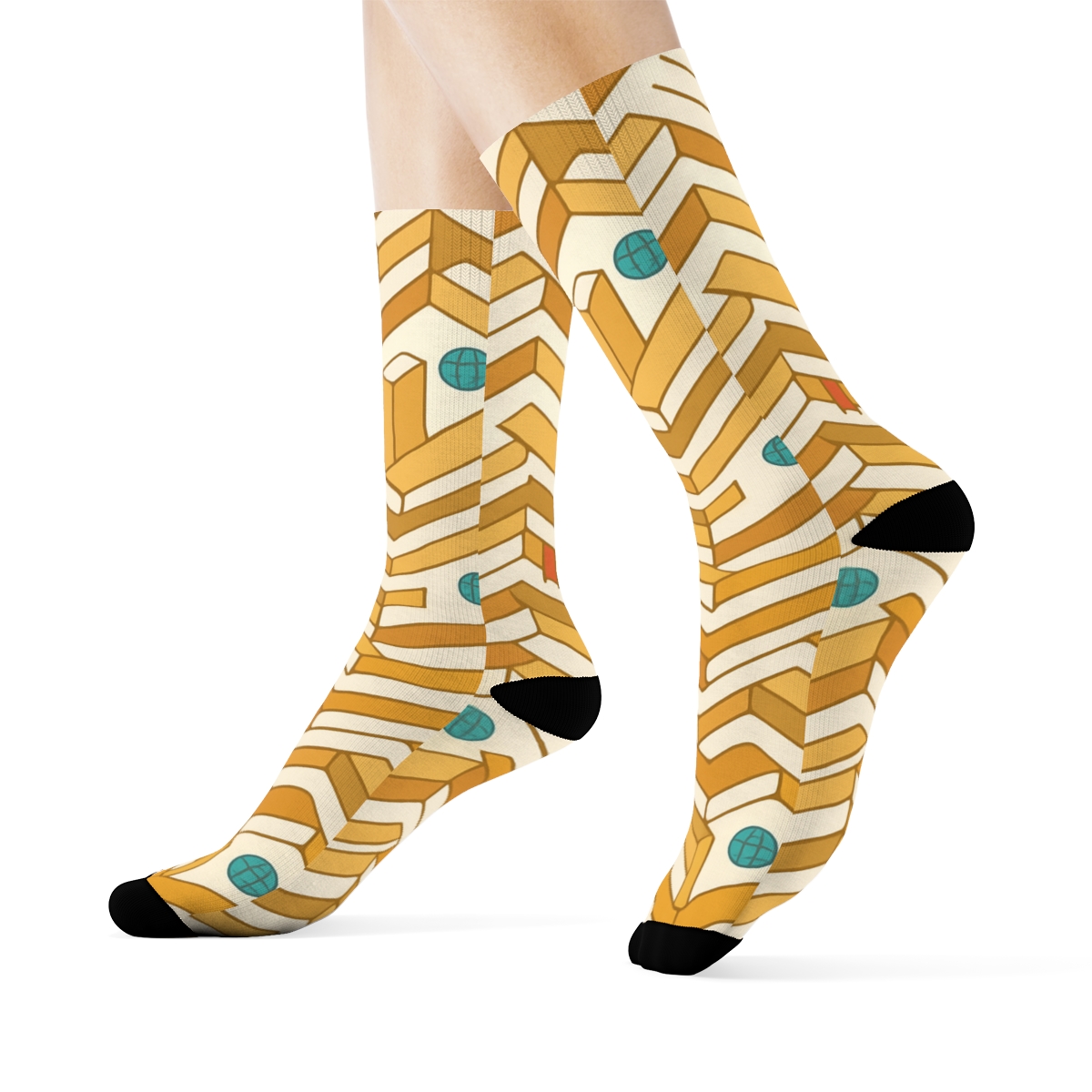 Teacher-Grade Notebook Chevron Lattice stylish athletic crew socks