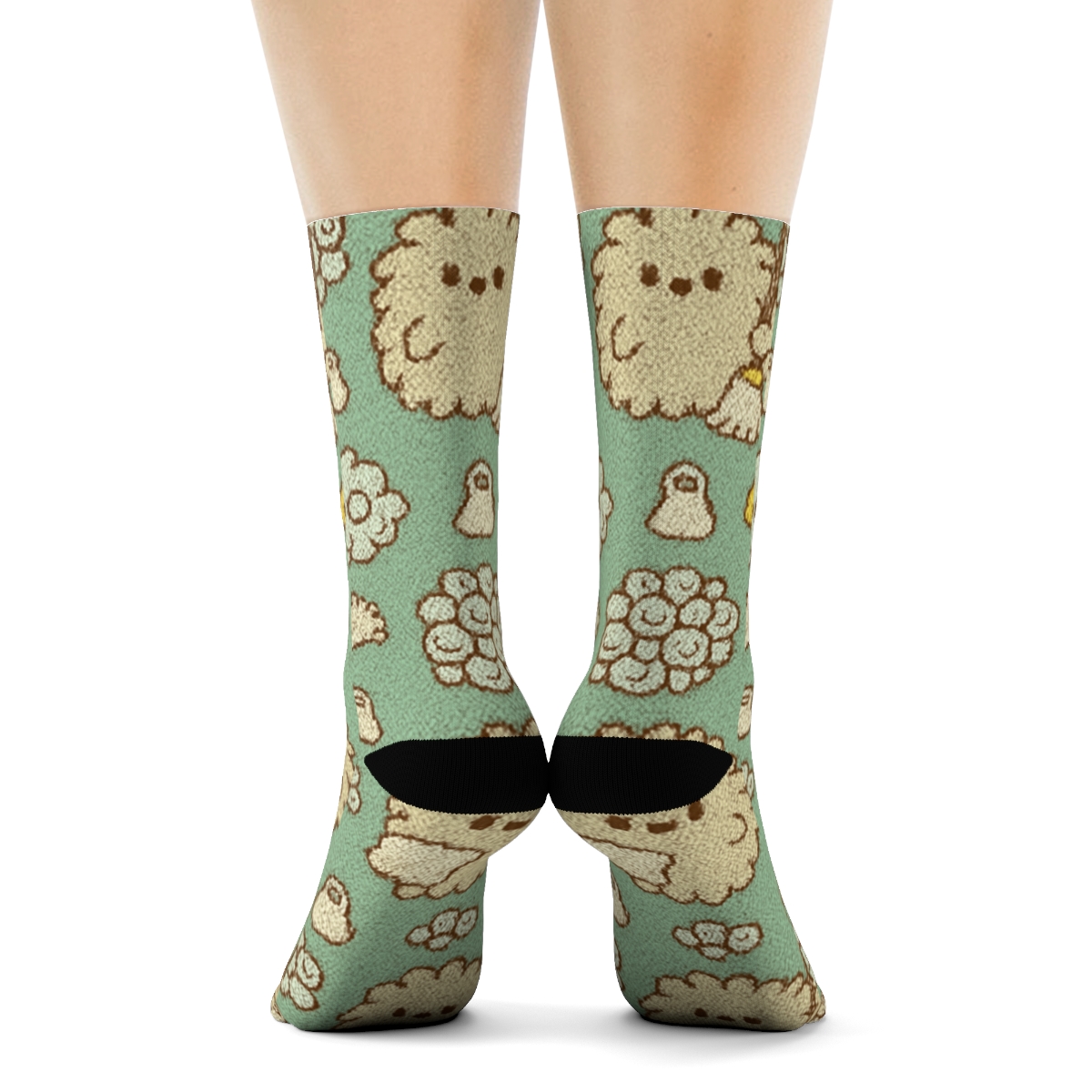 Knitted Illusion Dust Bunny Parade, Housekeeper Edition comfortable cotton crew socks