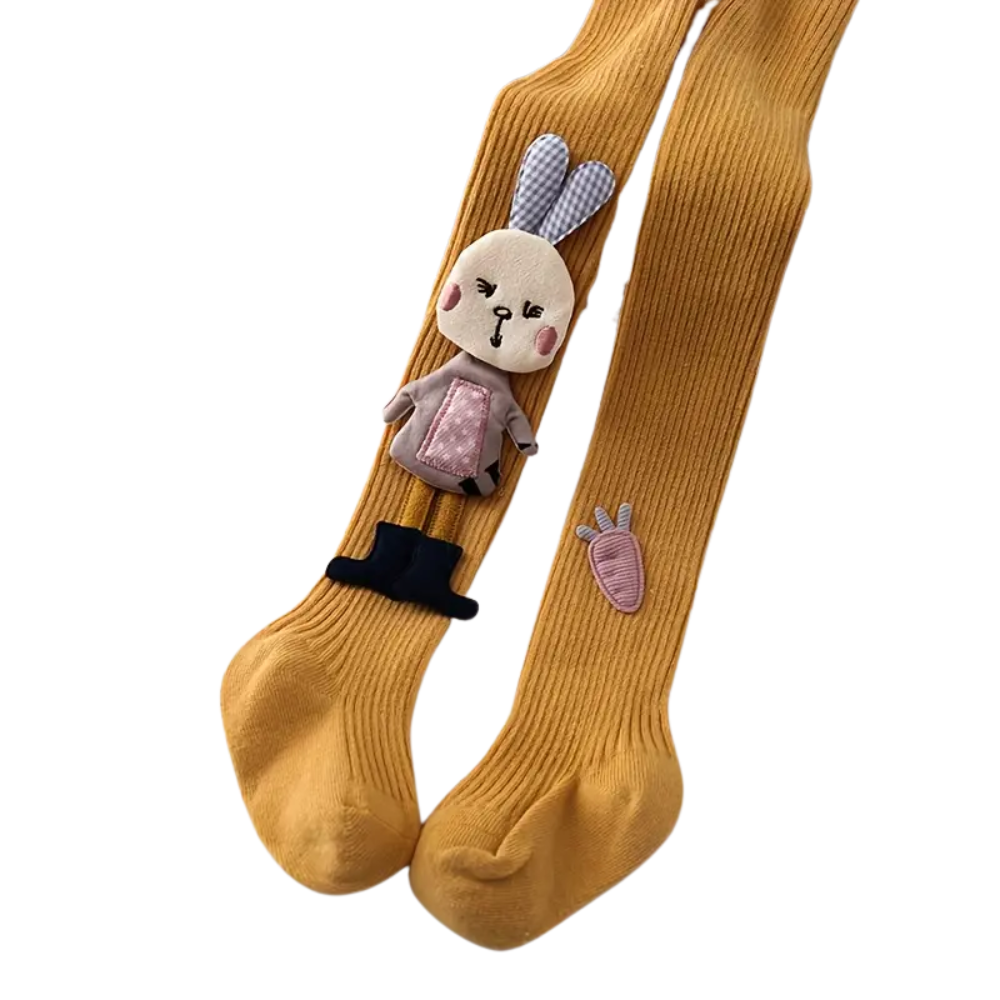 Baby Toddler Footed Socks With Rabbit Carrot Design For Girls And Boys 