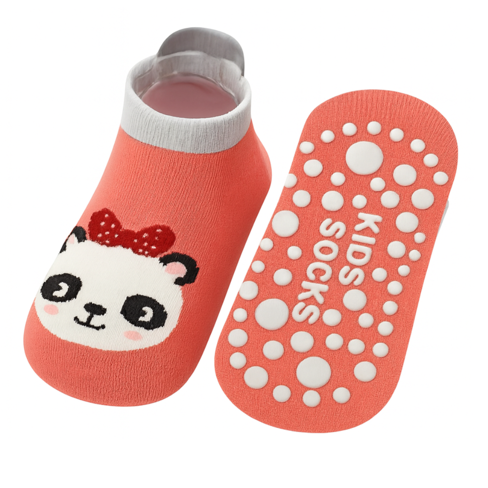 6 Pairs Of Cartoon Animal Non Slip Socks For Girls 