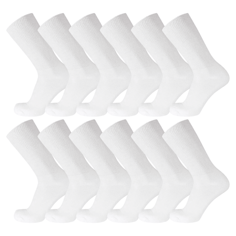 12 Pair Non-Binding Diabetic Socks - Comfort and Support