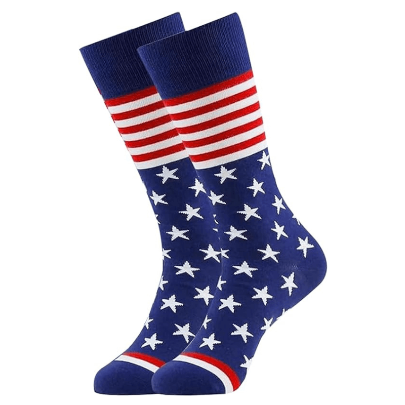 Striped Star Crew Socks