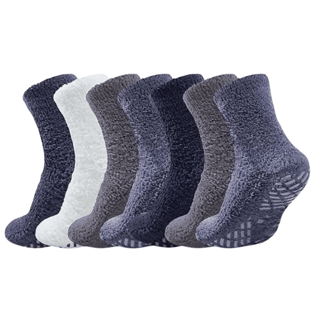 7-Pack Non-Slip Diabetic Socks - Cozy and Comfortable