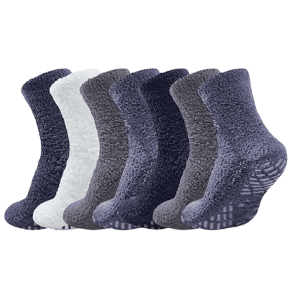 7-Pack Non-Slip Diabetic Socks - Cozy and Comfortable
