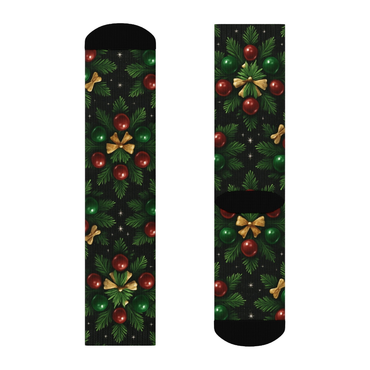 Christmas Ornament Radial Rosette Tessellation unique graphic crew socks
