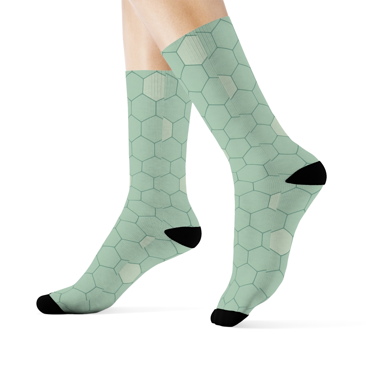 Micro Hex Scatter personalized crew socks