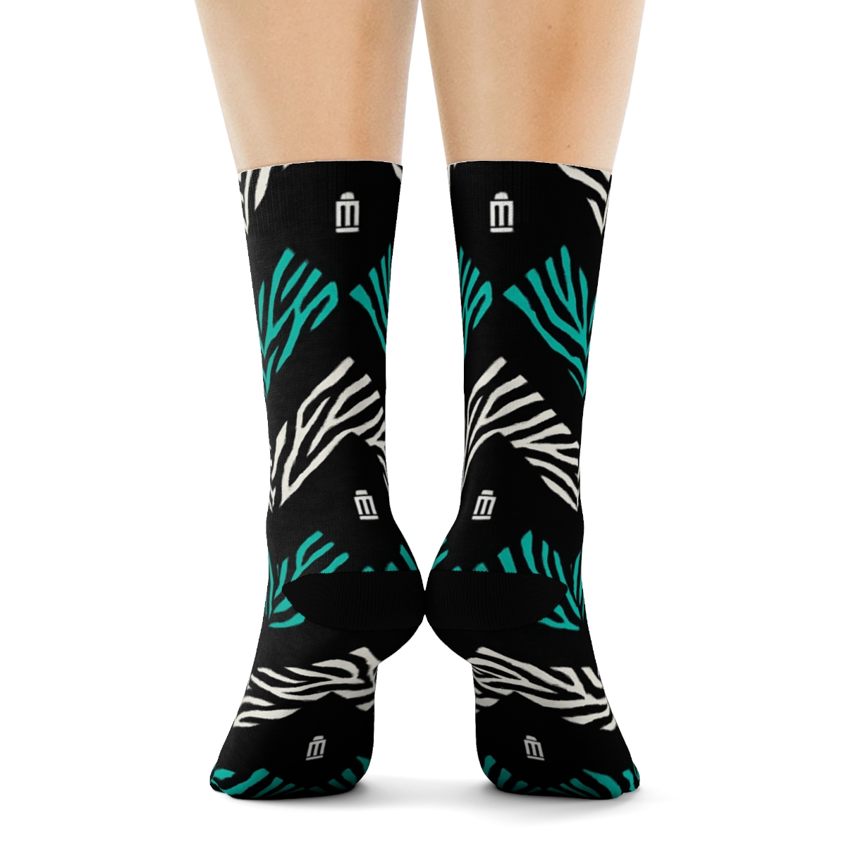 Zebra Crossing Chevron Array soft everyday crew socks