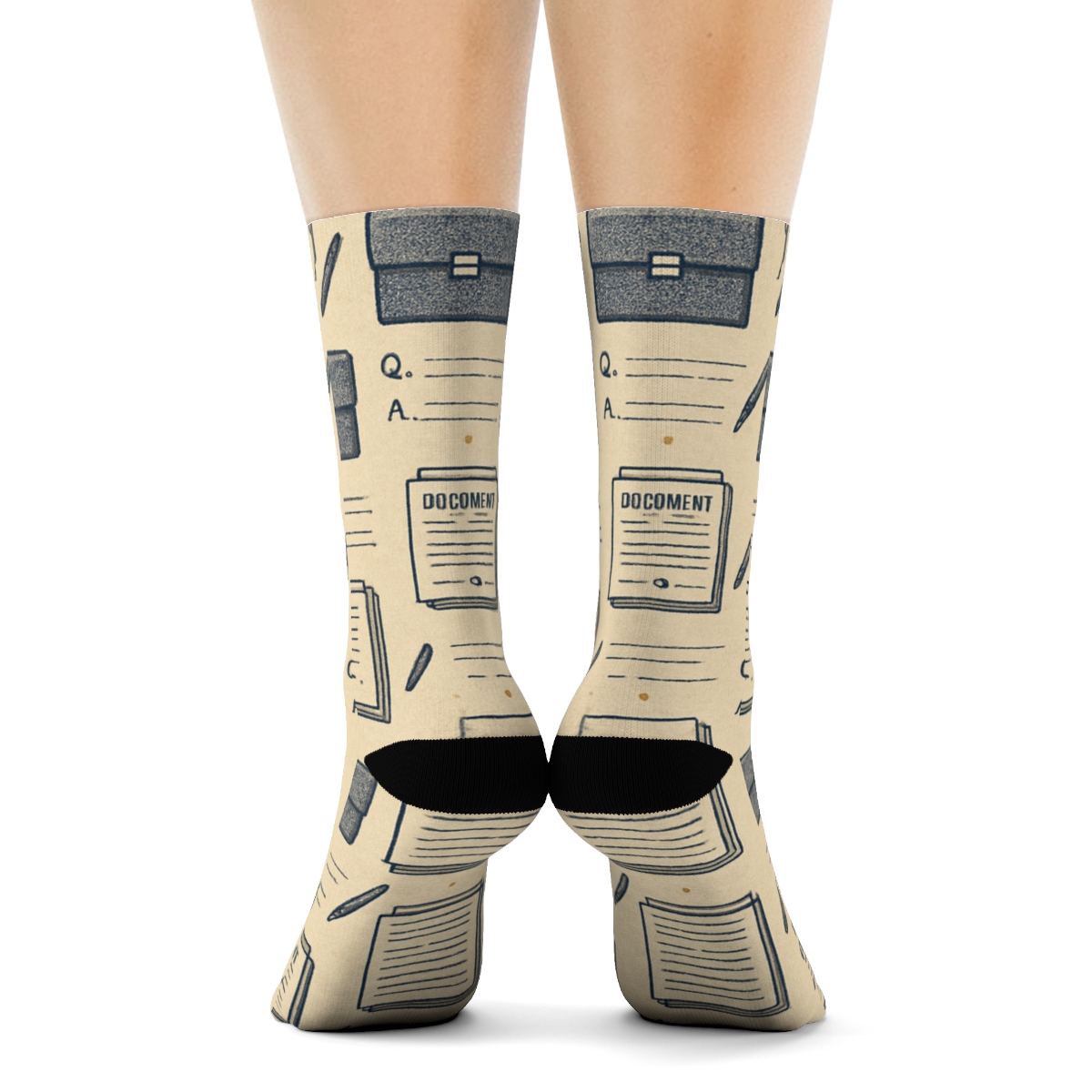 Court Transcript Chevron With Paralegal Motifs stylish athletic crew socksCourt Transcript Chevron with Paralegal Motifs Crew Socks - Image 4