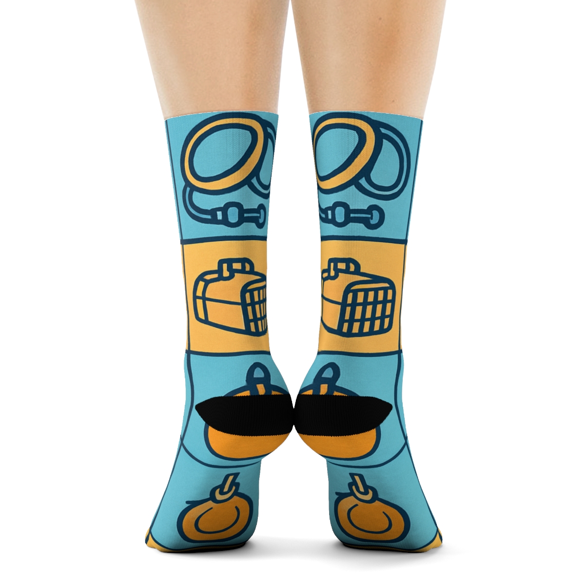 Animal Control Officer Rescue Patchwork Parade premium sports crew socks