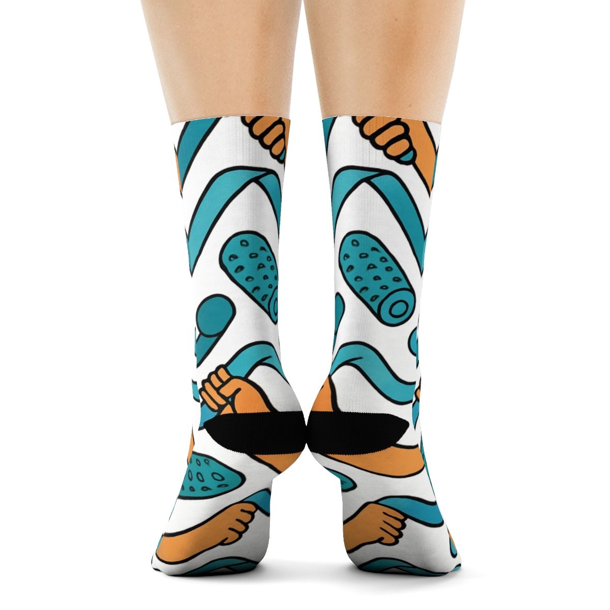 Physical Therapist Resistance Band Chevron Parade stylish athletic crew socks