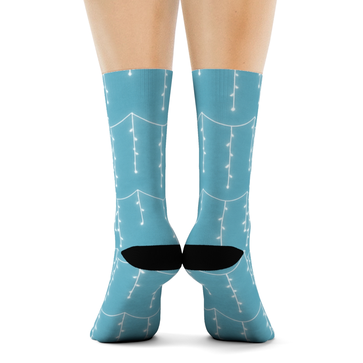 Icy Cascade Icicle Rows personalized crew socks