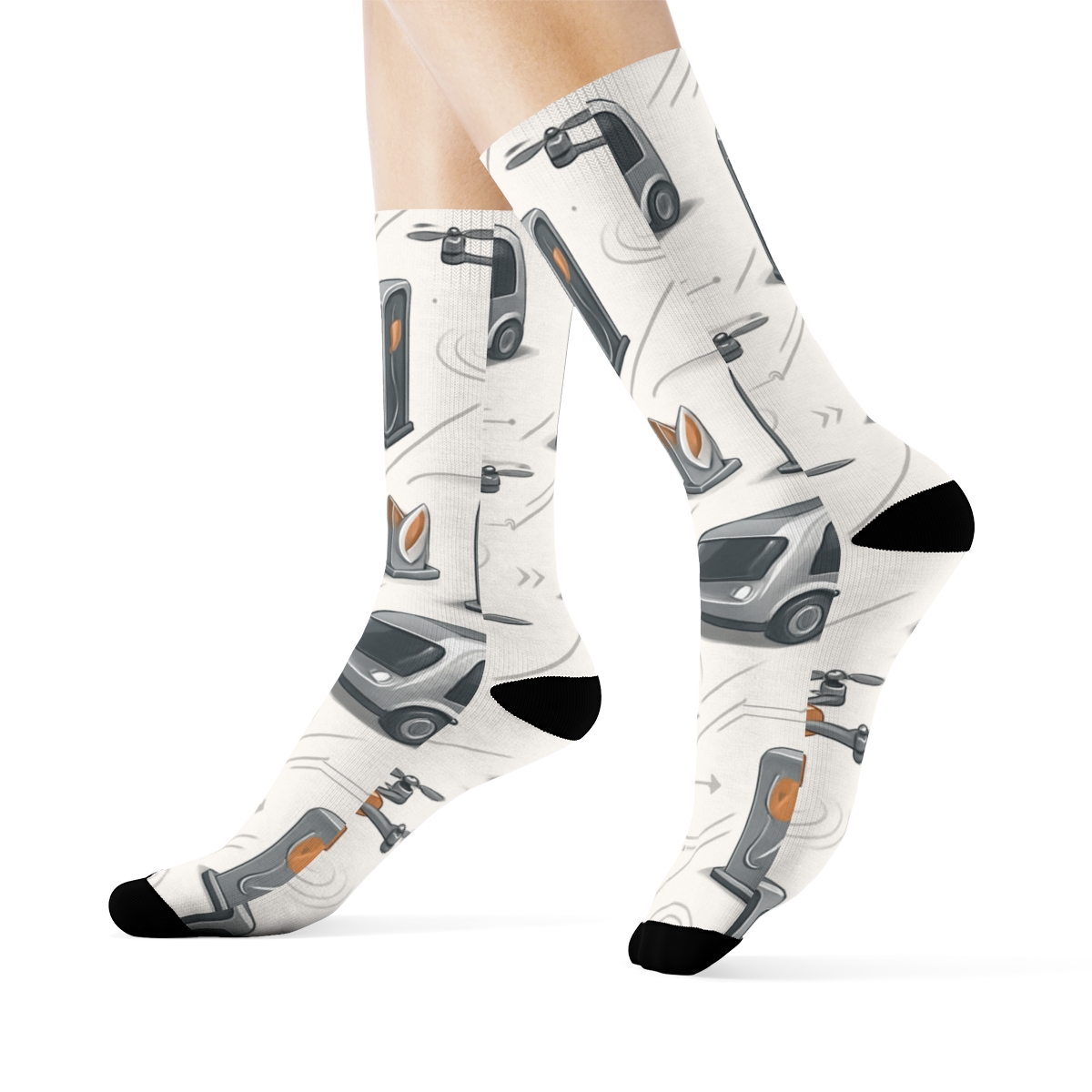 Autonomous Shuttle Parade Pattern For 2025 soft everyday crew socks