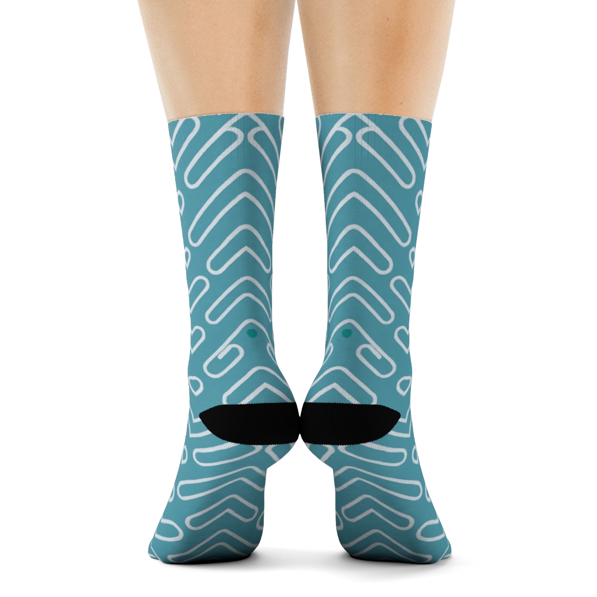 Office Manager Paperclip Chevron Lattice stylish athletic crew socks