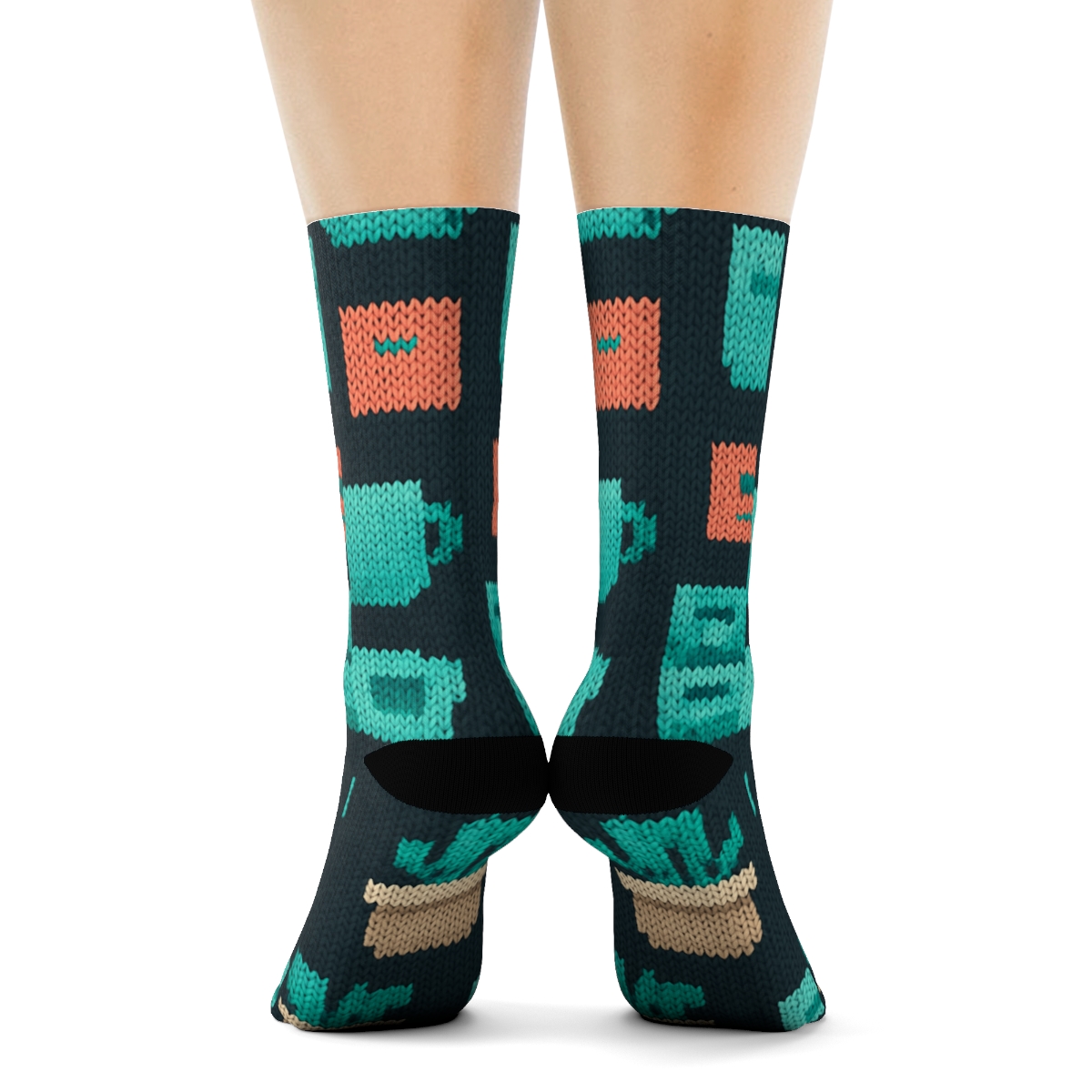 Knitted Store And Office Manager Desk Garden Lattice custom crew socks