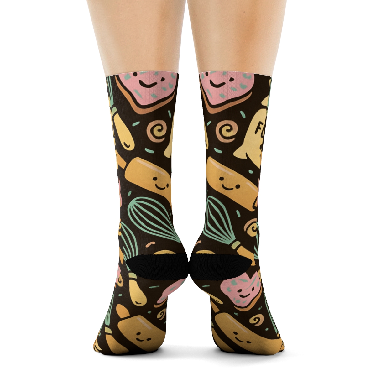 Rolling Pins In A Baker Bake Off Tiling soft everyday crew socks