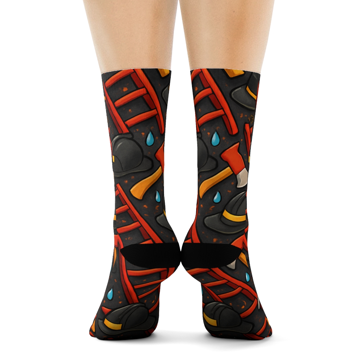 Fire Fighter Ember Ladder Grid custom crew socks