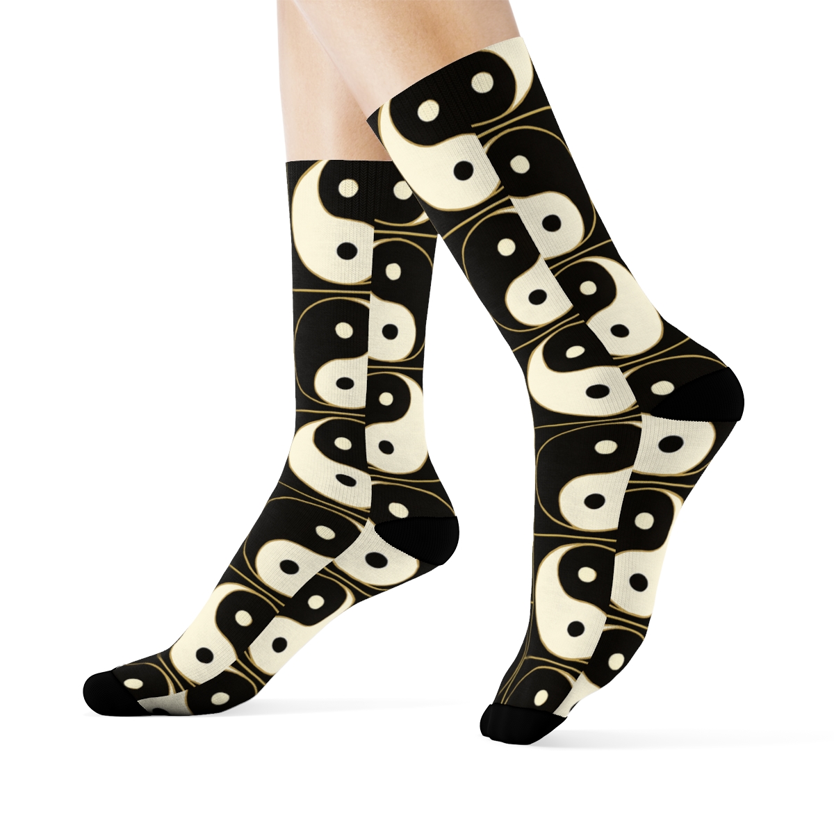 Taijitu Tessellated Grid premium sports crew socks