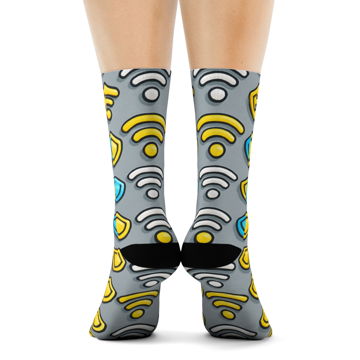 Signal Lattice For Network Administrator Dreams trendy patterned crew socks