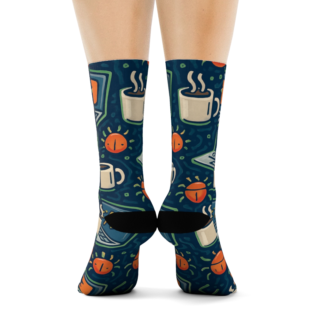 Software Developer Debug Doodle Circuit Tessellation trendy patterned crew socks