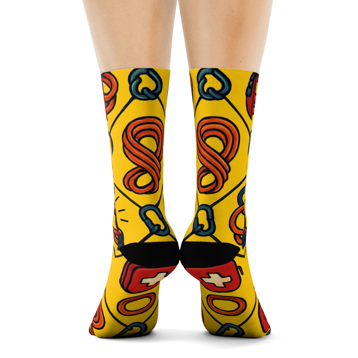 Beacon And Rope Lattice Rescue Worker Pattern personalized crew socks