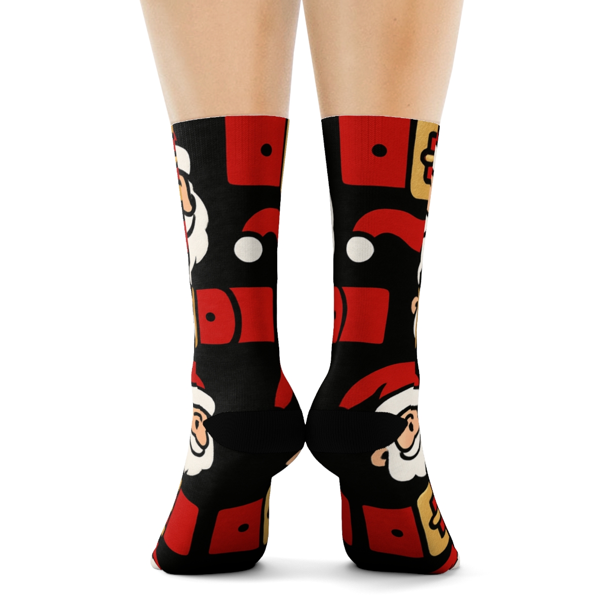 Belt Buckle Progression With Santa soft everyday crew socks