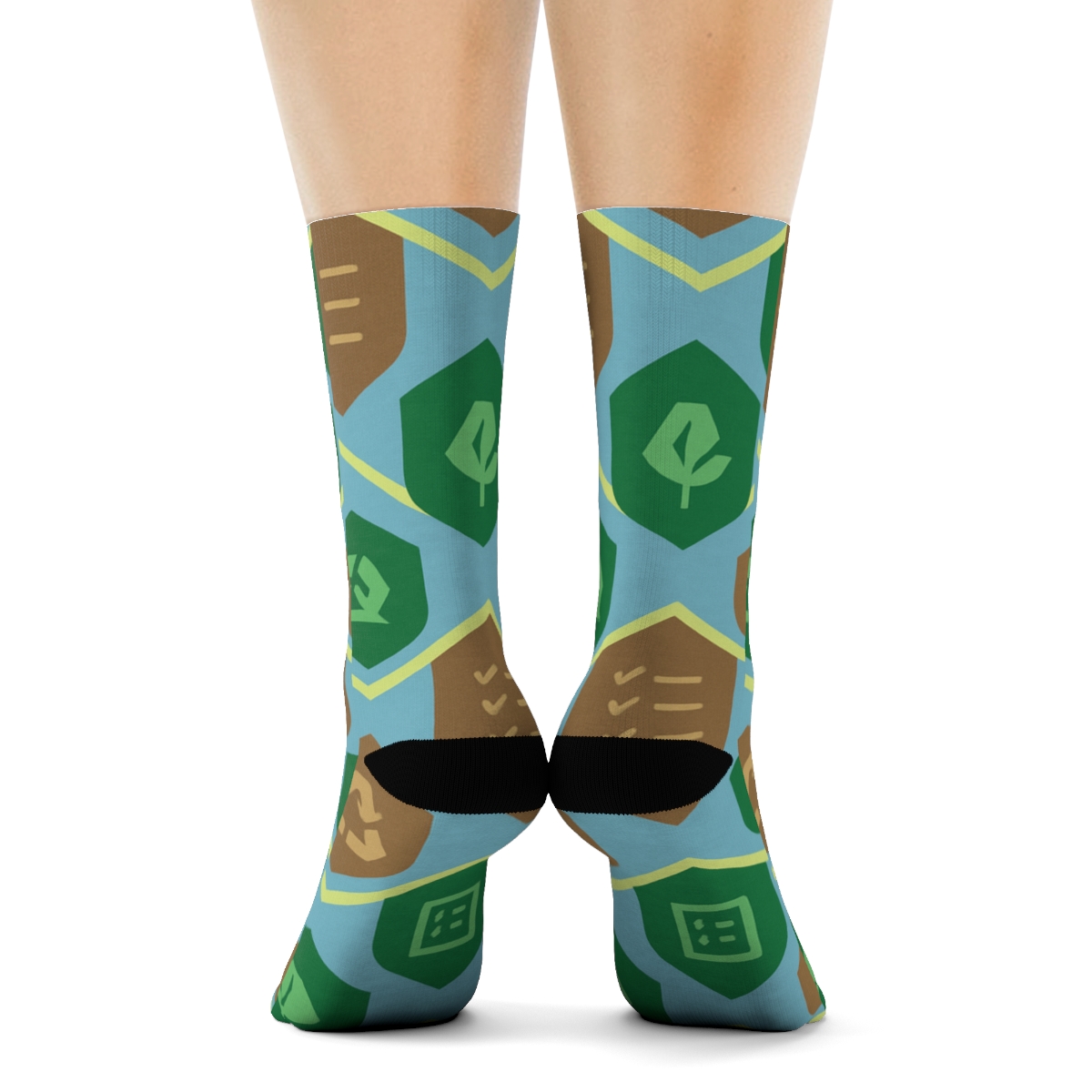 Environmental Inspector Badge Chevron Array unique graphic crew socks