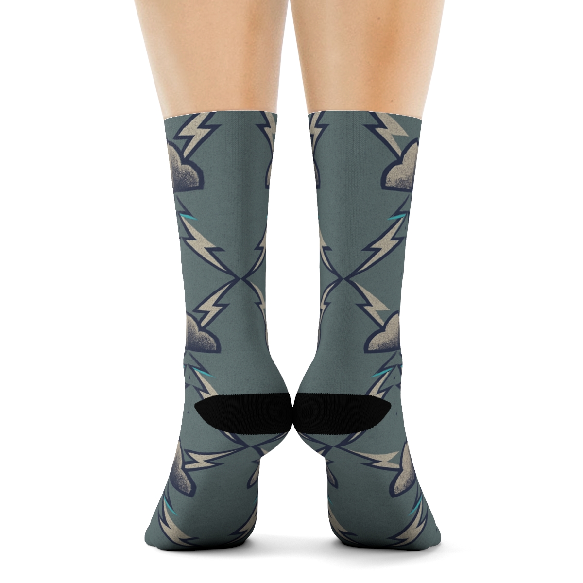Industrial Storm Poster Tessellation comfortable cotton crew socks