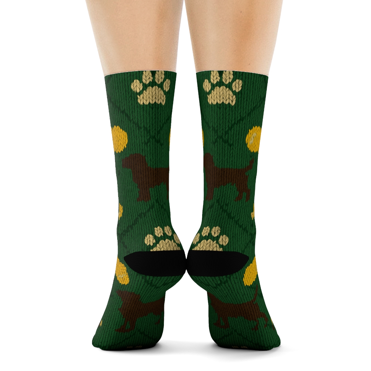 Knitted Park Tiling, Labrador Retriever Edition soft everyday crew socks
