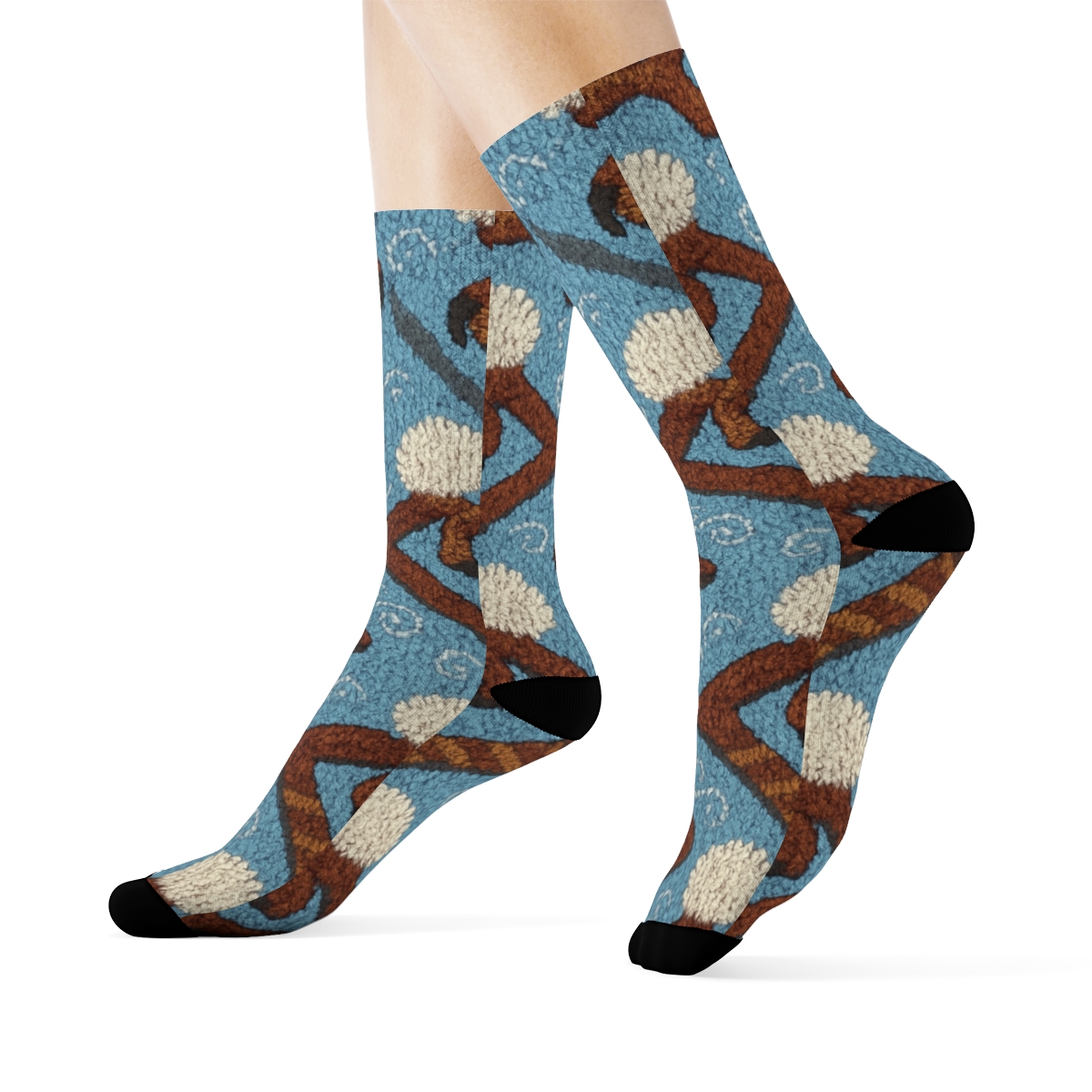 Talon Knit Illusion Eagle Pattern personalized crew socks