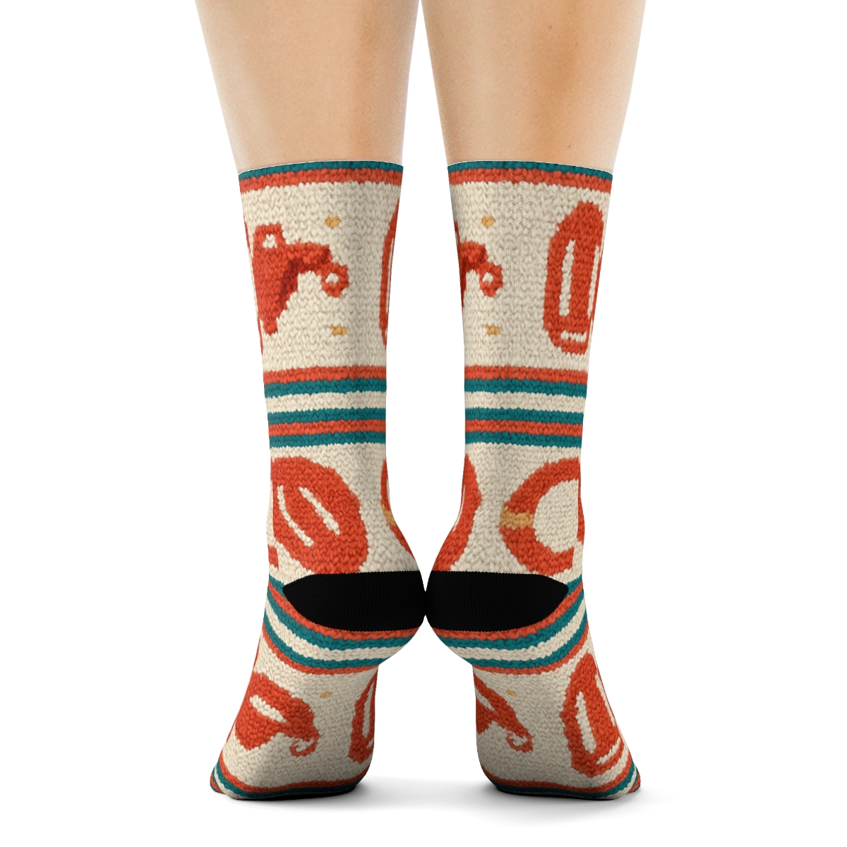 Towel Stripe Lifeguard Pattern Bands premium sports crew socks