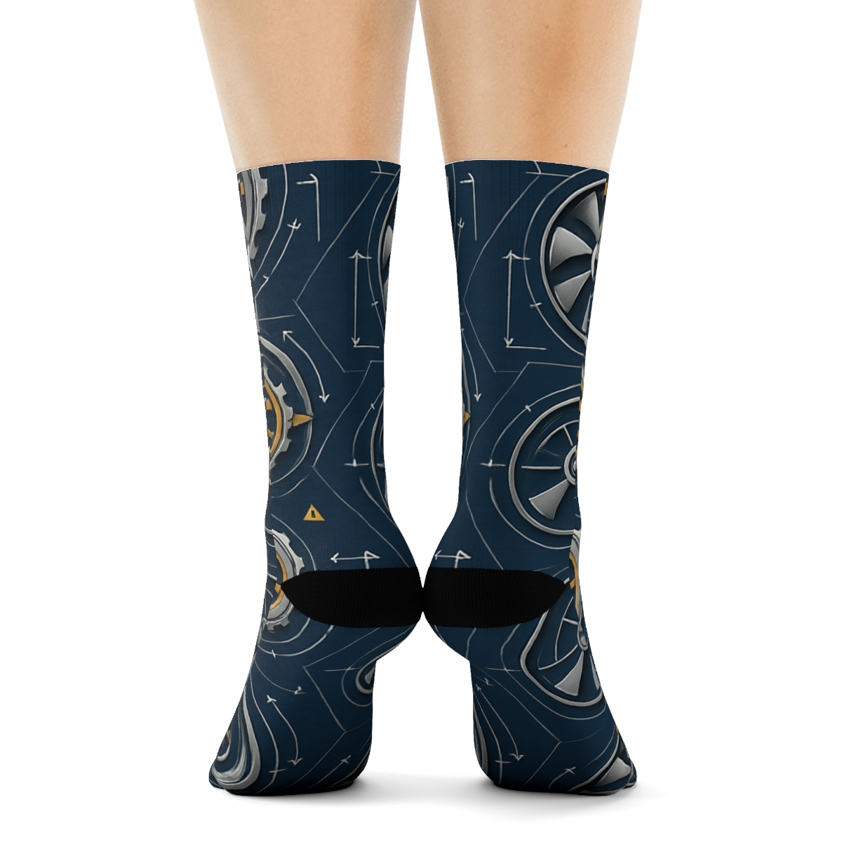 Orbital Gear Lattice For Mechanical Engineer Visionaries personalized crew socks