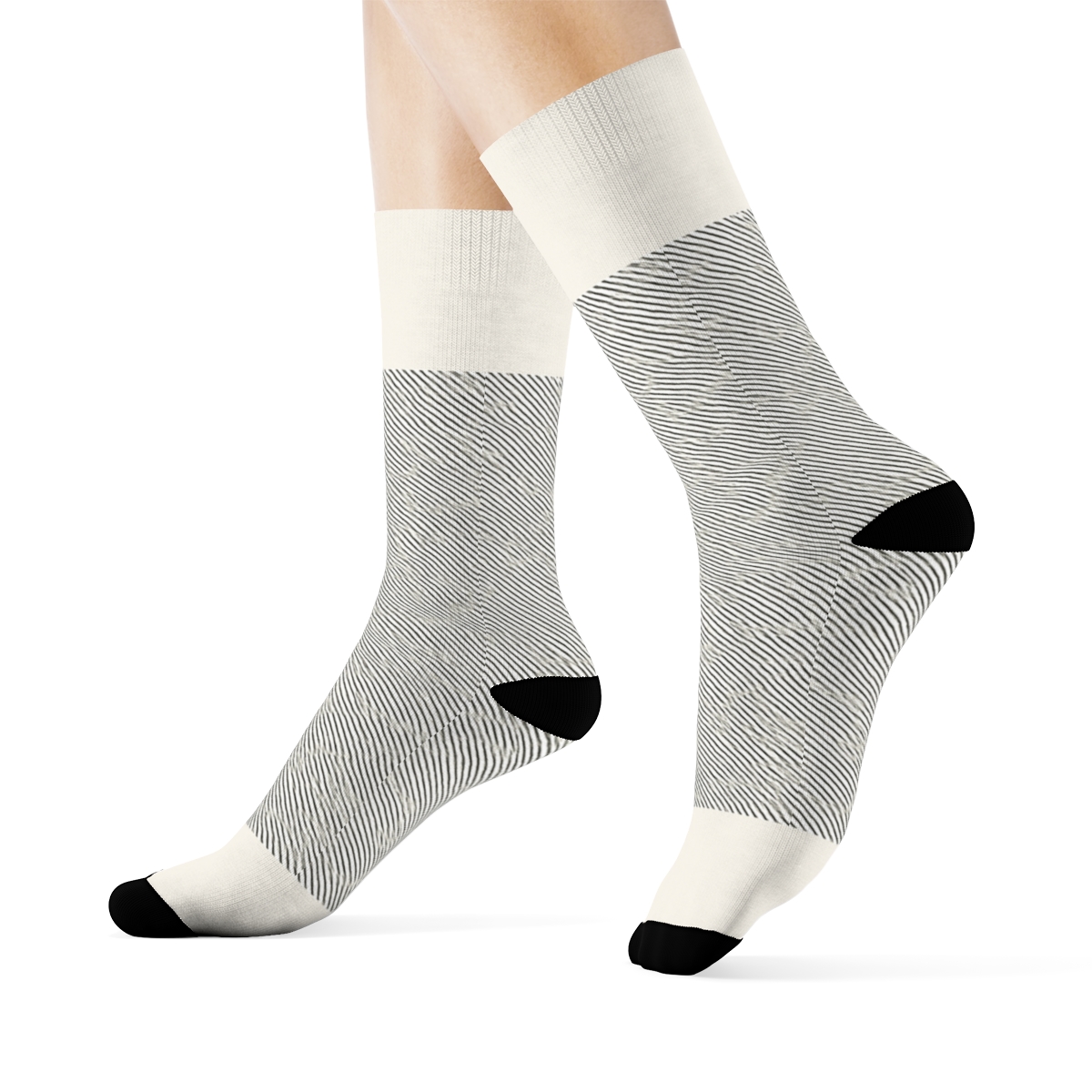 Subtle Moire Bands personalized crew socks