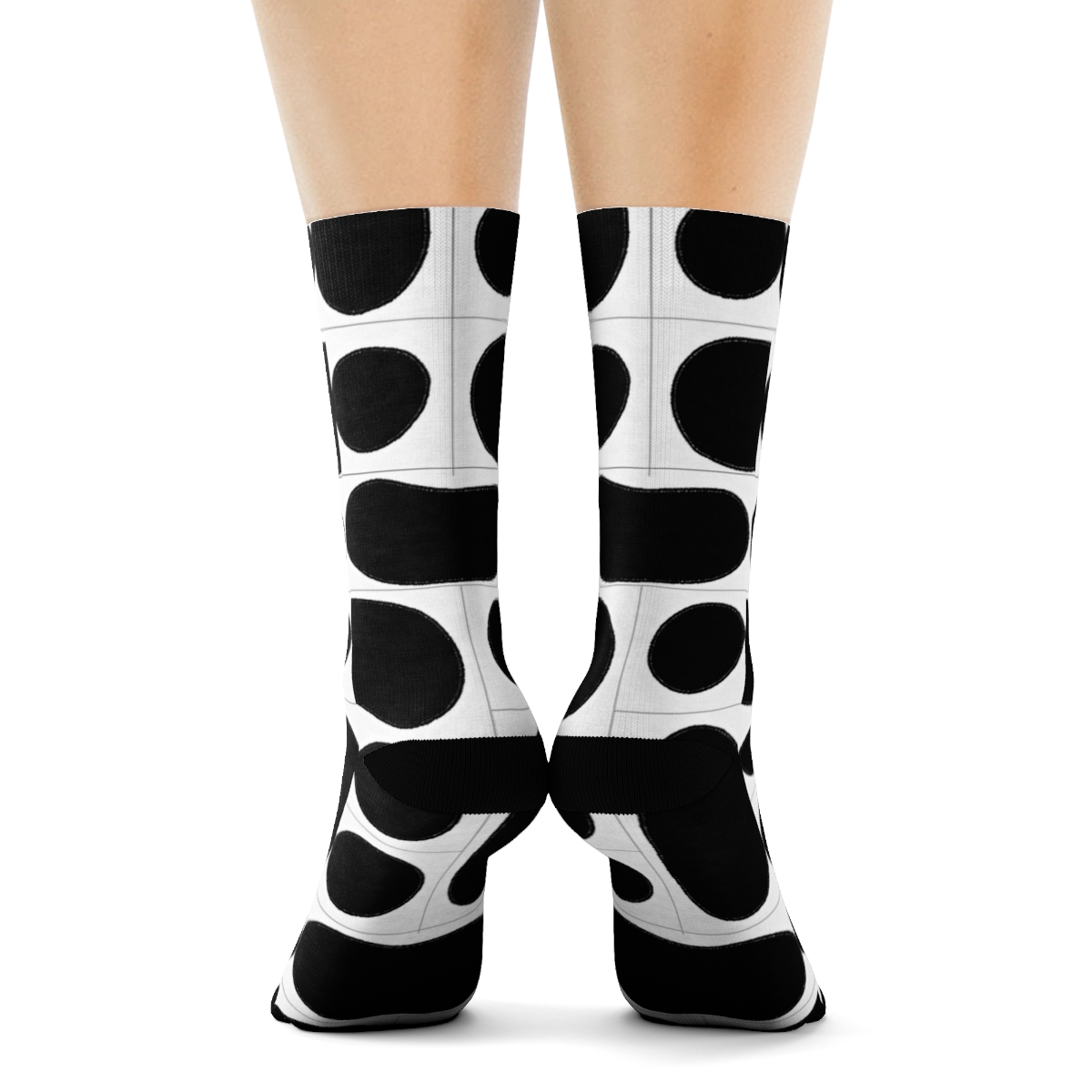 Tiled Classic Spot Grid personalized crew socks