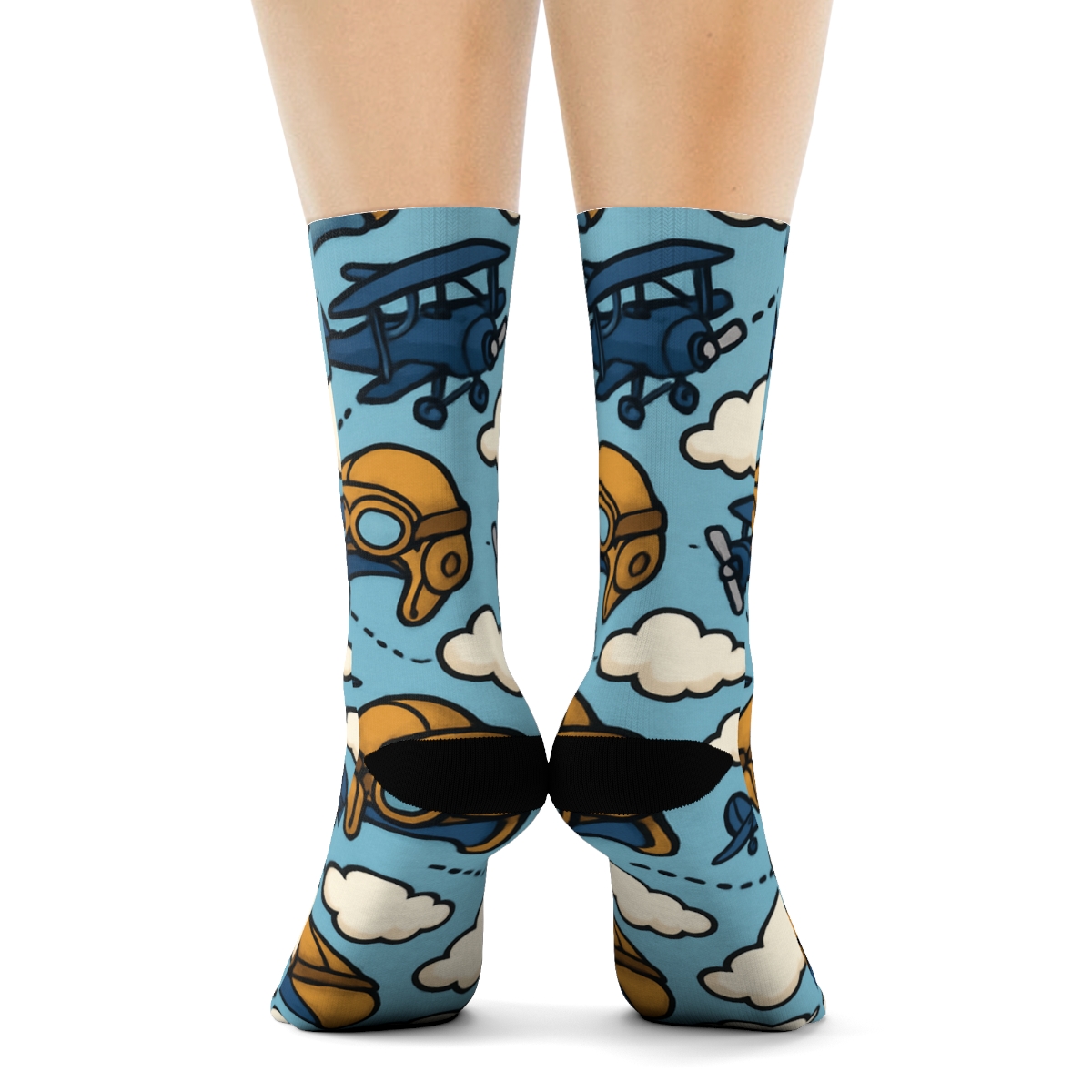 Pilot Cloudway Chevron Sky Pattern stylish athletic crew socks