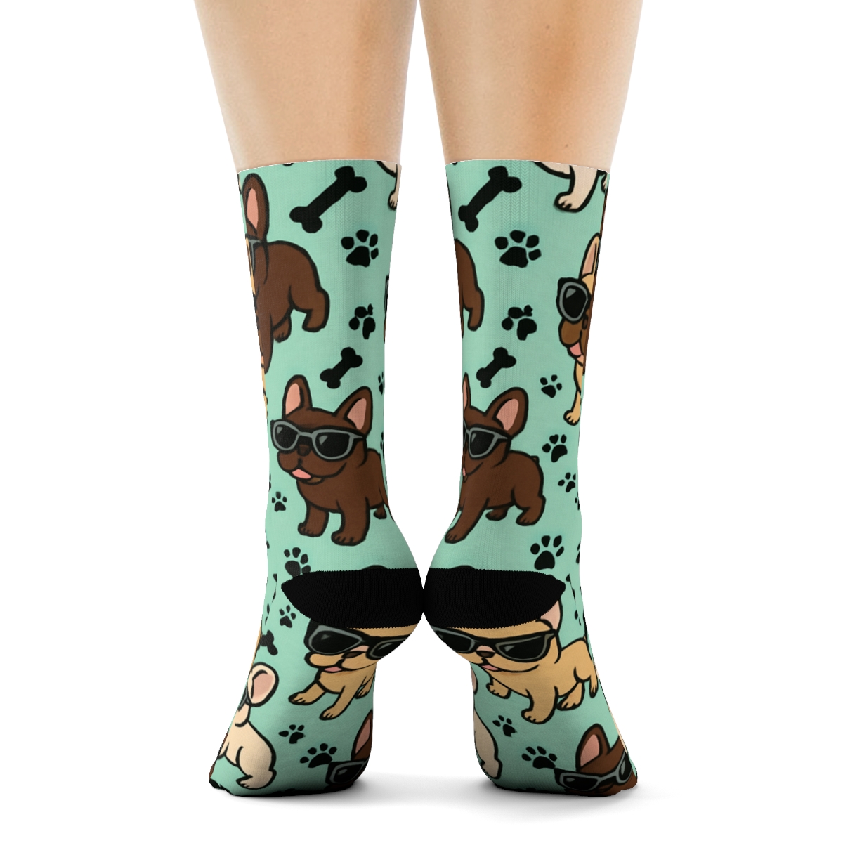 Sunglass Frenchies Diagonal Parade unique graphic crew socks