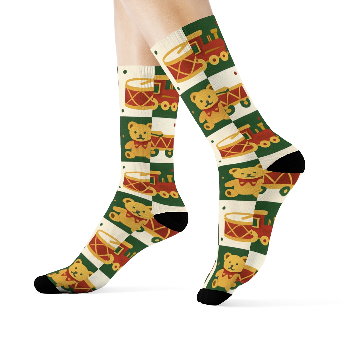 Elf Toywork Grid premium sports crew socks