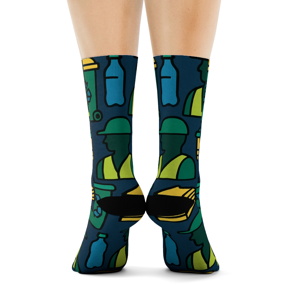 Recycling Plant Worker Safety Vest Tessellation stylish athletic crew socks