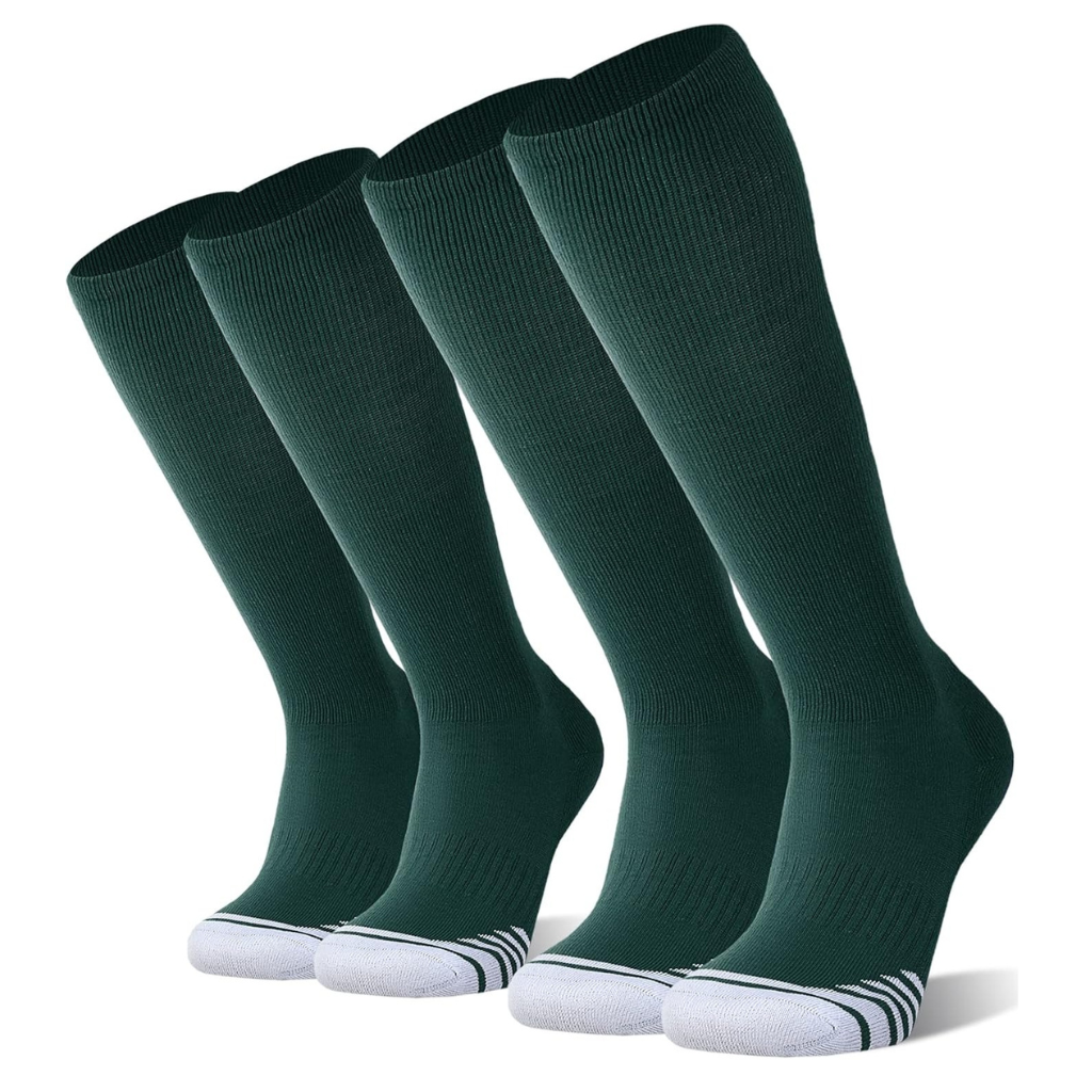 Pack of 2 Baseball Soccer and Softball Over the Calf Knee High Socks for Kids Youth Men and Women