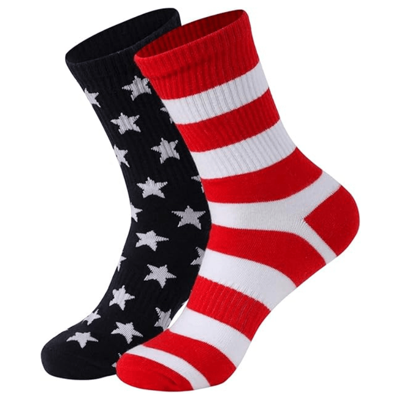 Striped Star Crew Socks