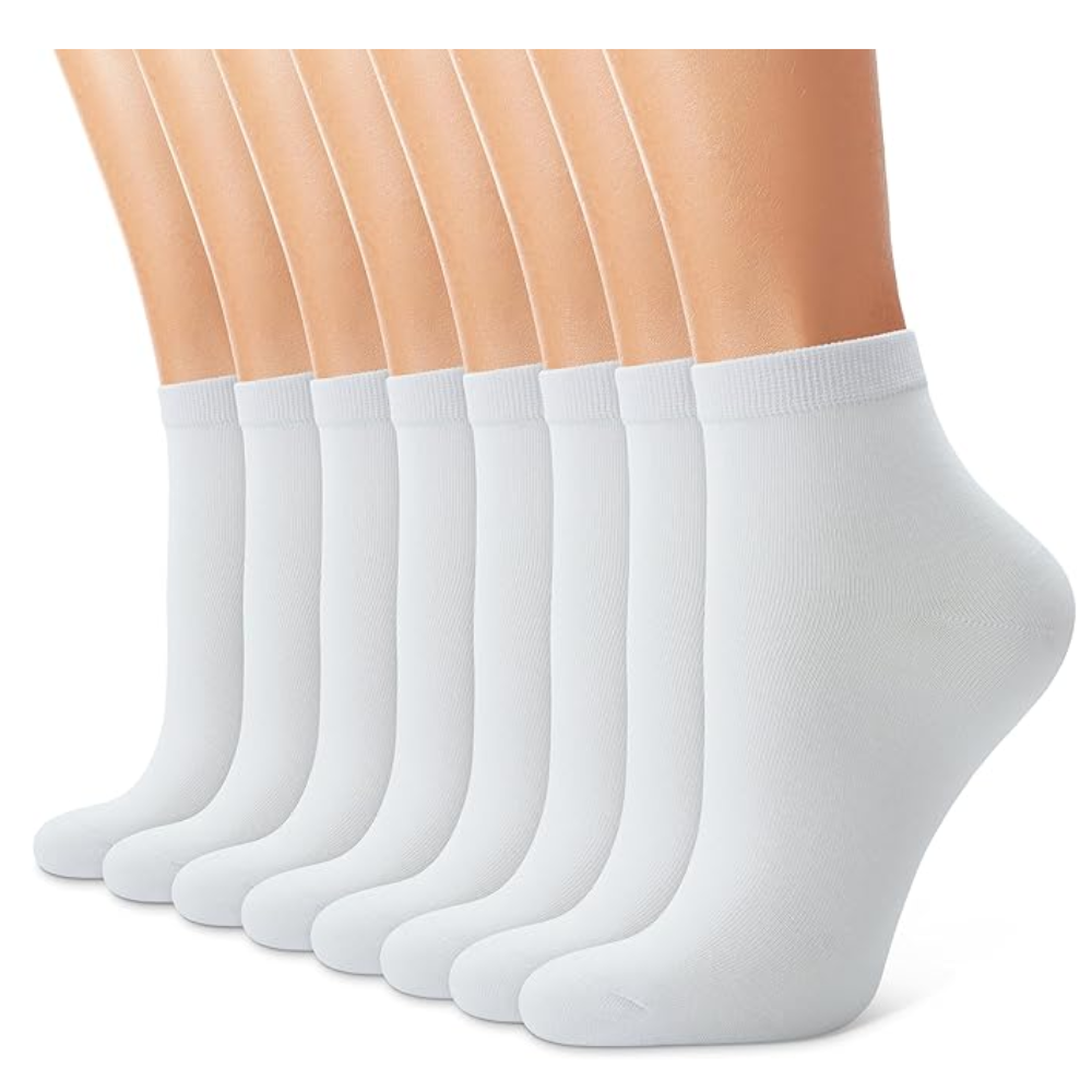 8 Pairs Women Ankle Socks Low Cut Cotton Soft Non Slip Casual