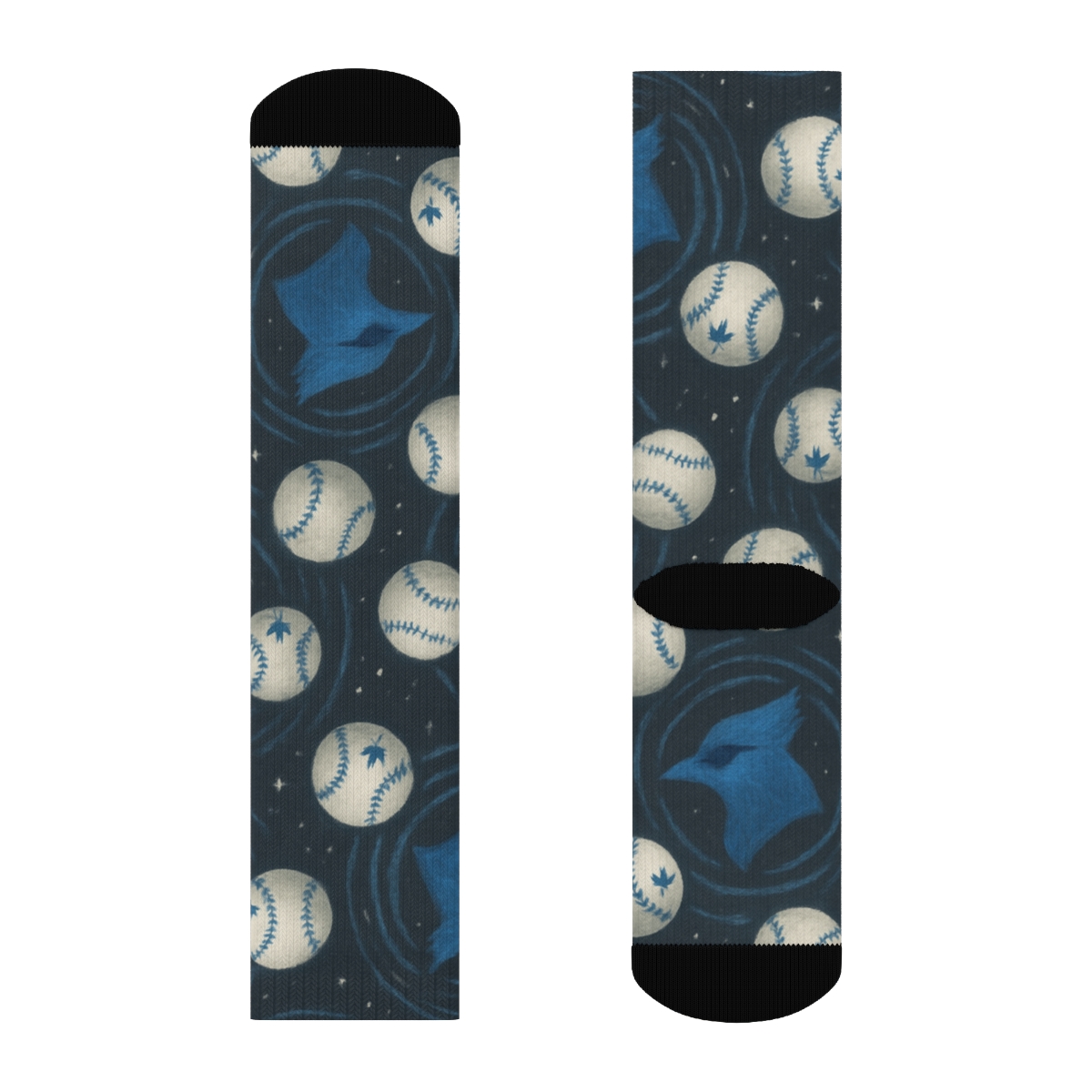 Starfield-Blue Jays Baseball Orbit Grid premium sports crew socks