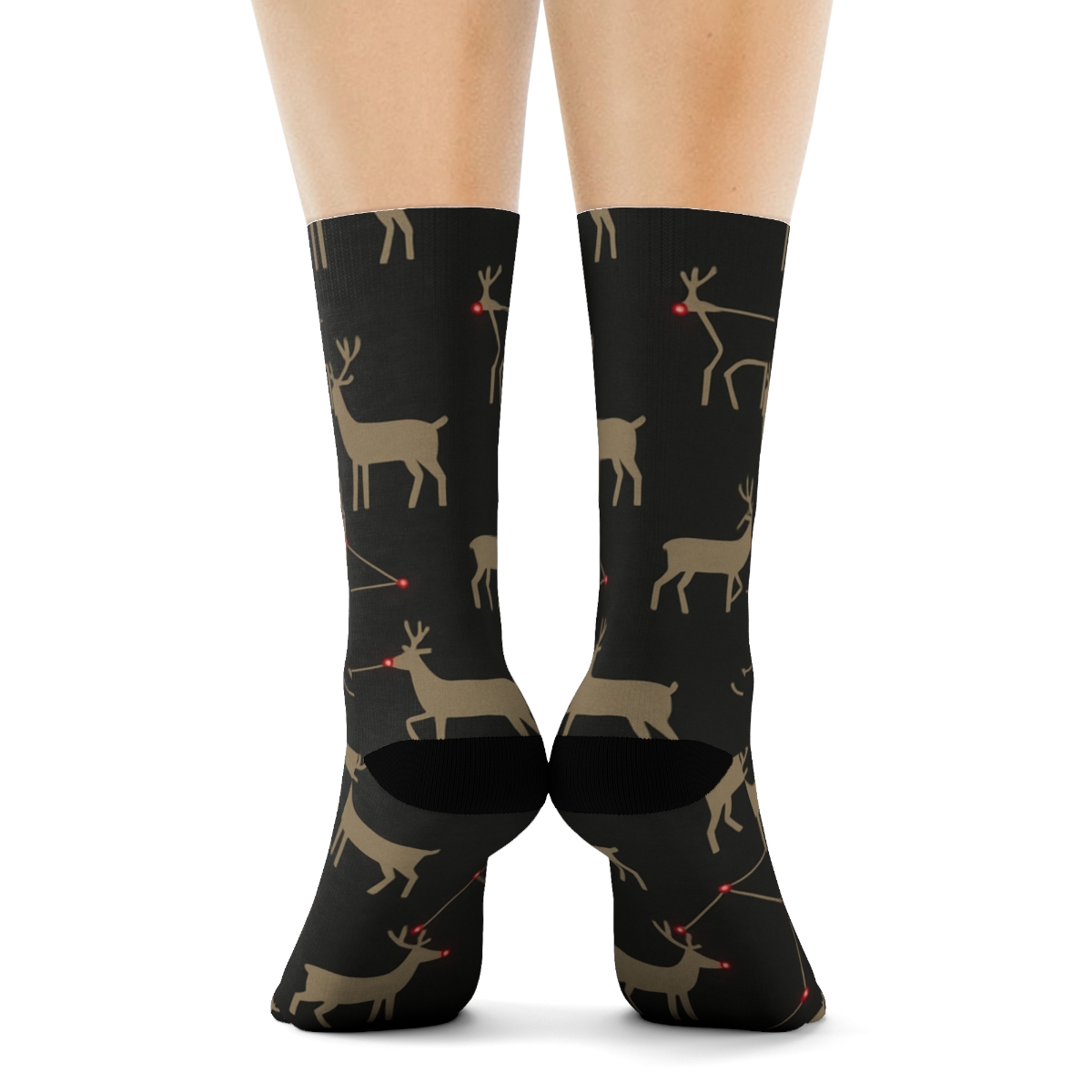 Crimson Nose Constellations Rudolph soft everyday crew socks