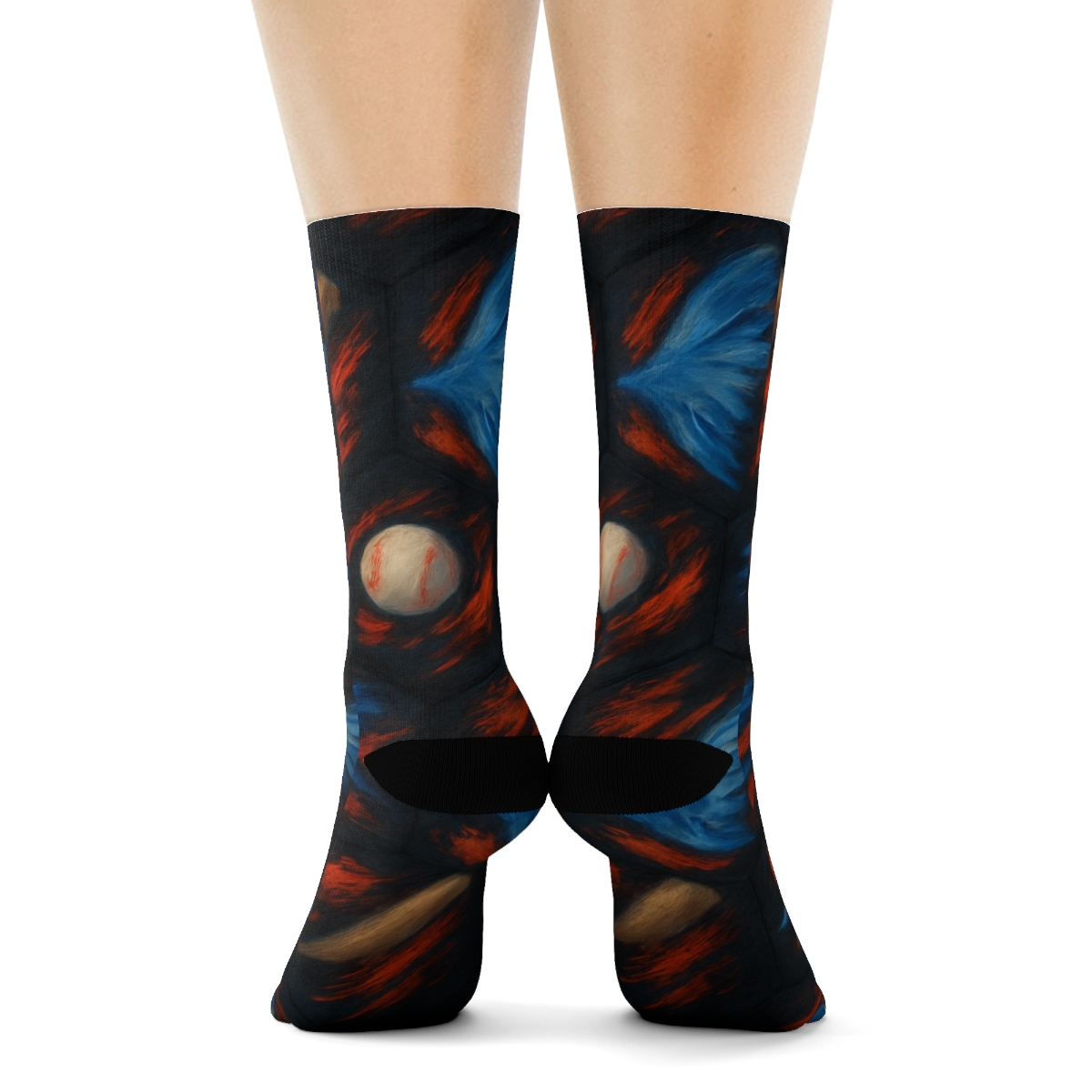 Night Game Hex Grid With Blue Jays Energy soft everyday crew socks