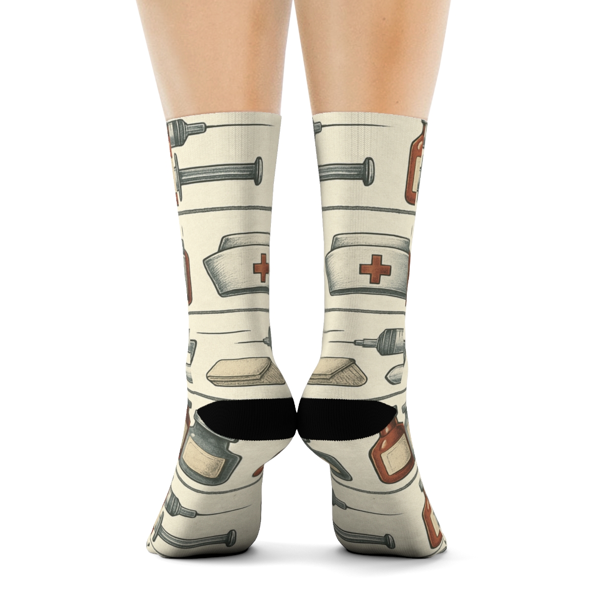 Vintage Ward Tools Stripe stylish athletic crew socks