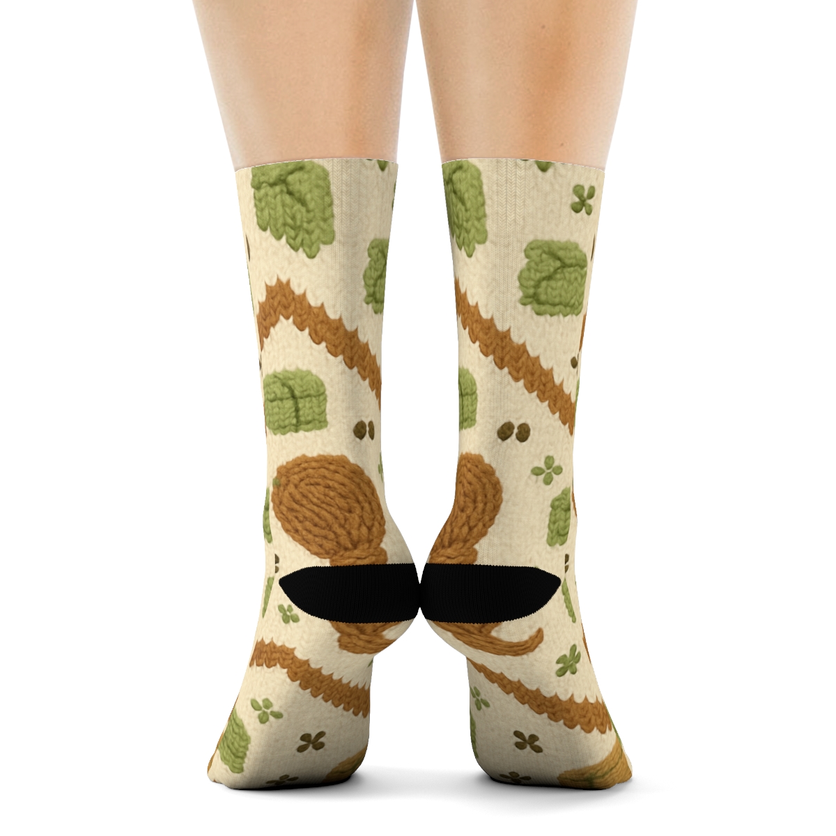 Knitted Meadow Tails Pony Pattern comfortable cotton crew socks