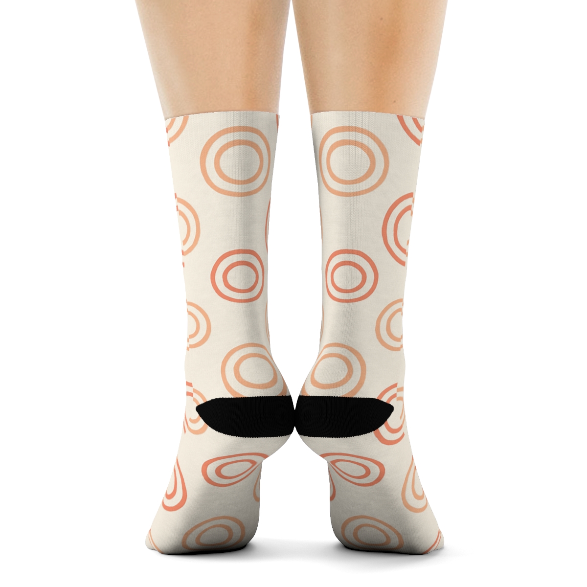 Small Ring Interval designer printed crew socks