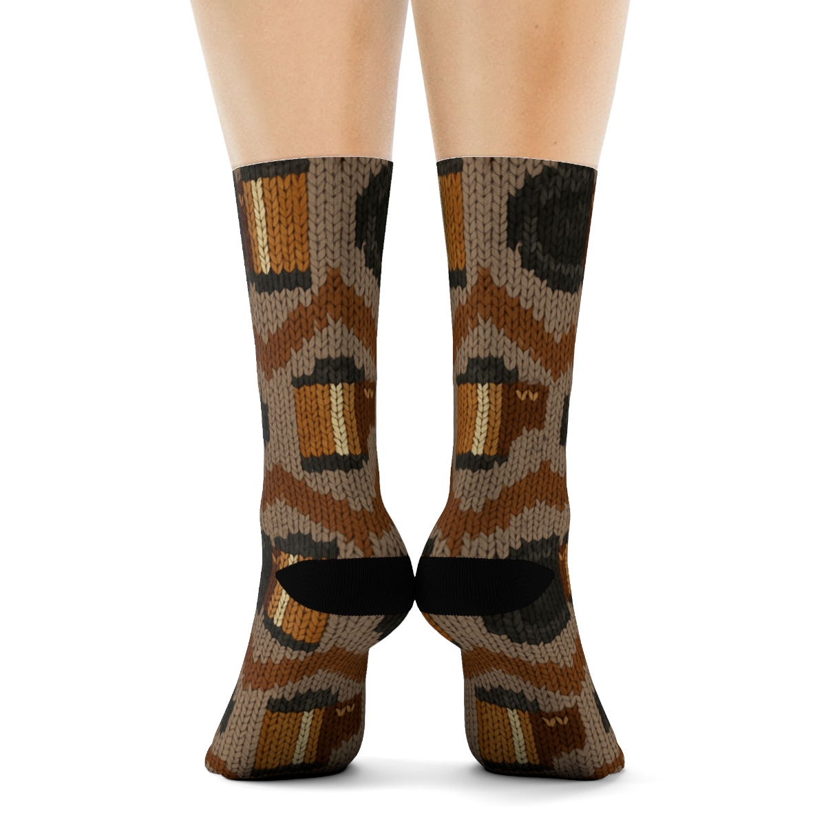 Photographer Knit Illusion Lens Chevron personalized crew socks