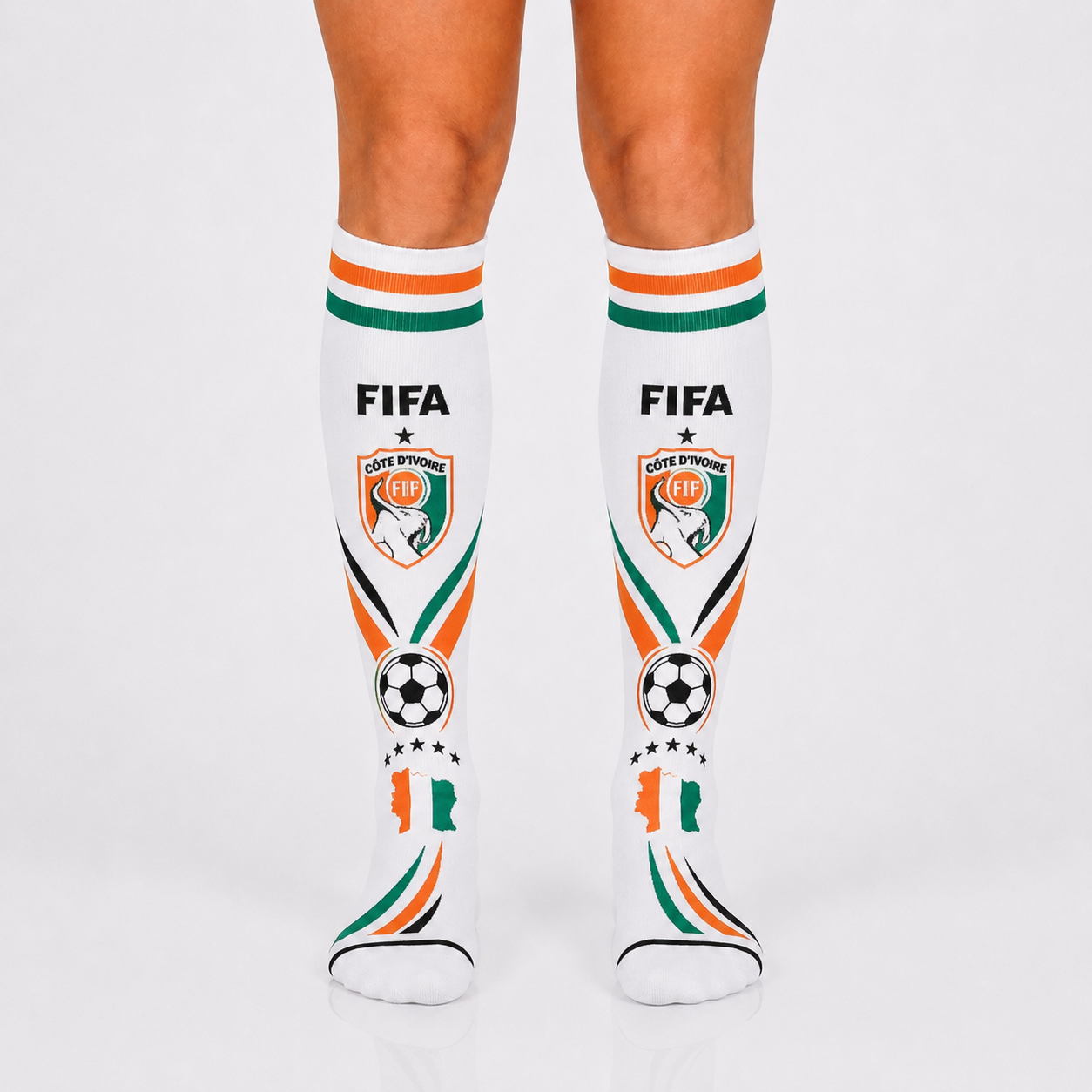 Unisex FIFA 2026 Côte d'Ivoire Soccer Fan Sports Themed Socks