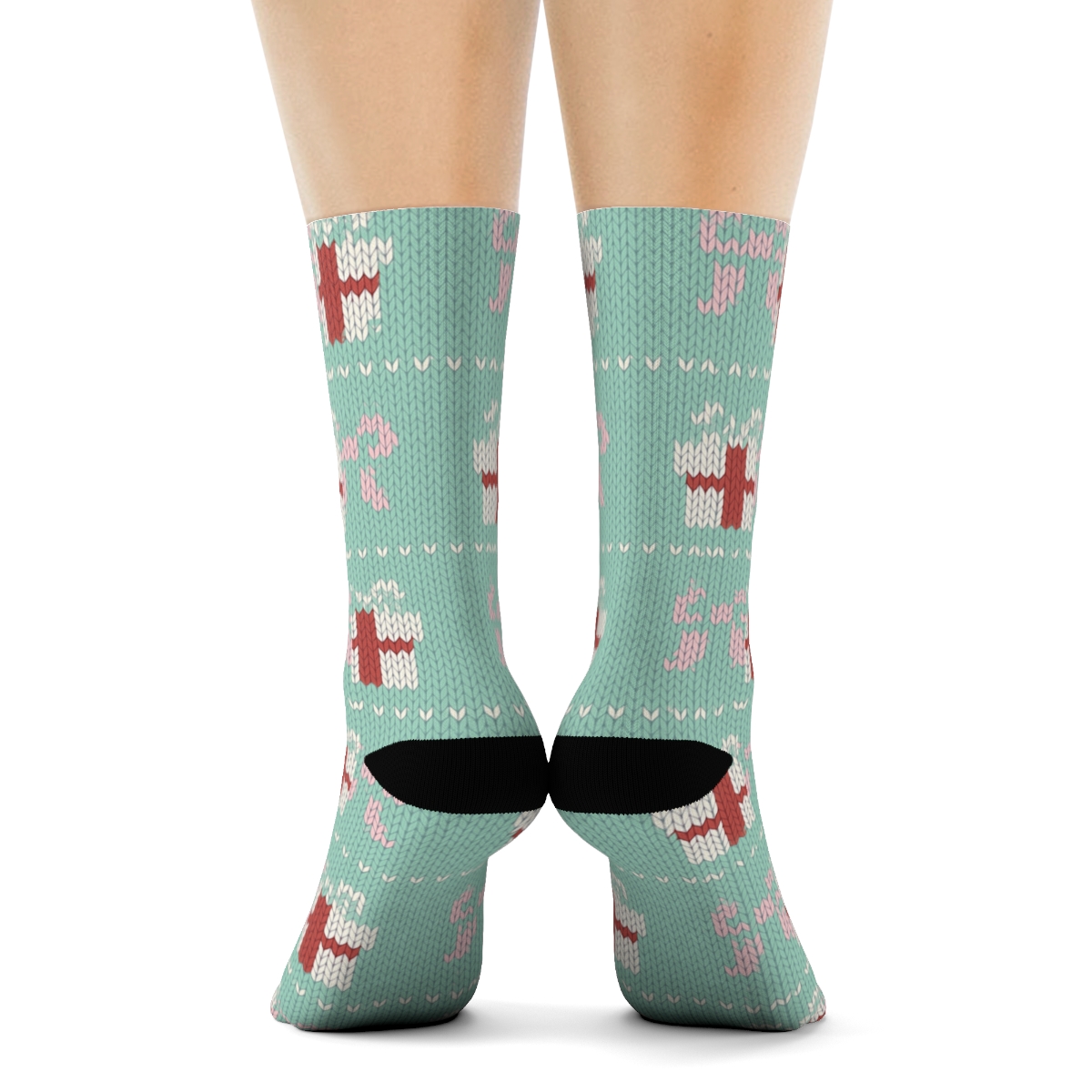 Celestial Gift Box Pattern Presents Edition soft everyday crew socks