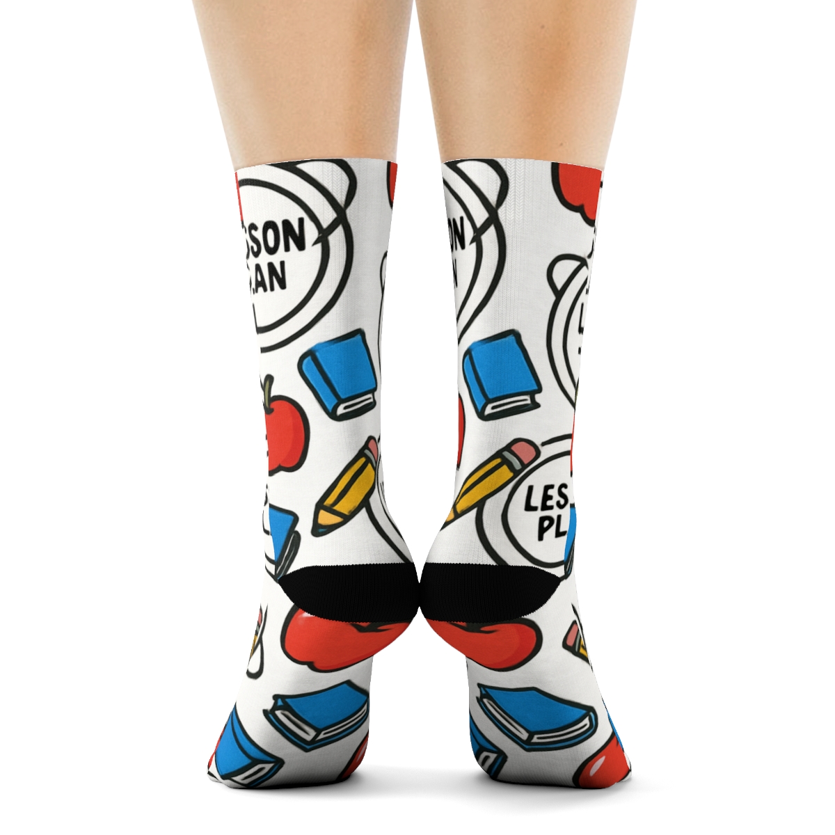 Apple Orbit Lesson Planner Teacher soft everyday crew socks